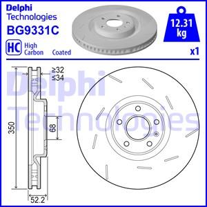 Delphi BG9331C - Brake Disc autospares.lv