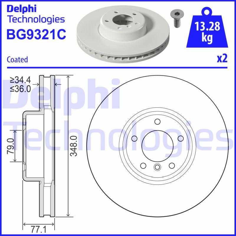 Delphi BG9321C - Brake Disc autospares.lv