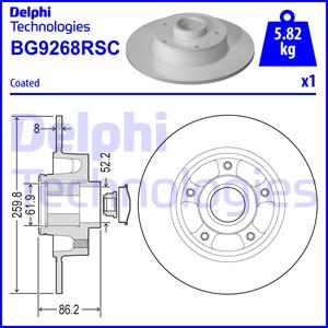 Delphi BG9268RSC - Brake Disc autospares.lv