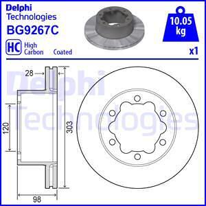 Delphi BG9267C - Brake Disc autospares.lv