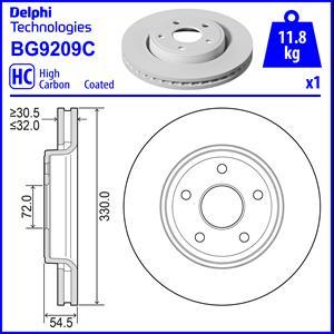 Delphi BG9209C - Brake Disc autospares.lv