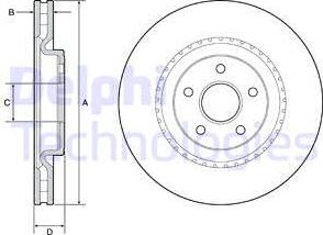 Delphi BG9213C - Brake Disc autospares.lv