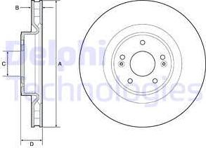 Delphi BG9228C - Brake Disc autospares.lv