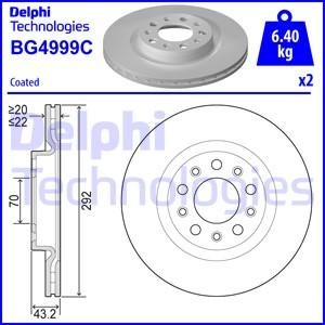 Delphi BG4999C - Brake Disc autospares.lv