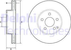 Delphi BG4945C-19B1 - Brake Disc autospares.lv