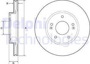 Delphi BG4955C - Brake Disc autospares.lv