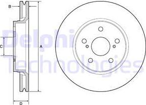 Delphi BG4952C - Brake Disc autospares.lv