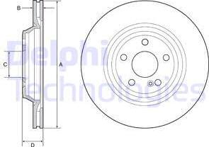 Delphi BG4957C - Brake Disc autospares.lv