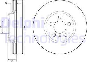 Delphi BG4965C - Brake Disc autospares.lv