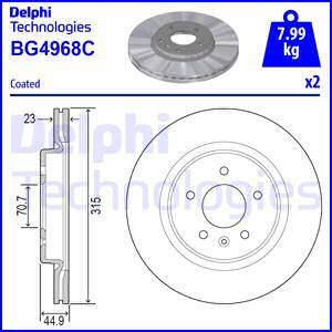 Delphi BG4968C - Brake Disc autospares.lv