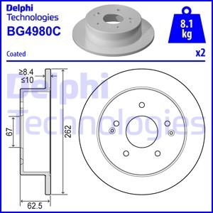 Delphi BG4980C - Brake Disc autospares.lv