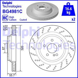 Delphi BG4981C - Brake Disc autospares.lv