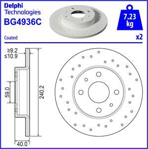 Delphi BG4936C - Brake Disc autospares.lv