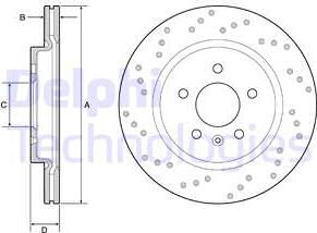 Delphi BG4923C - Brake Disc autospares.lv