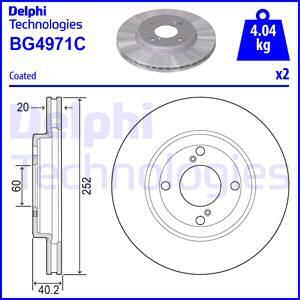 Delphi BG4971C - Brake Disc autospares.lv