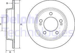 Delphi BG4559C - Brake Disc autospares.lv