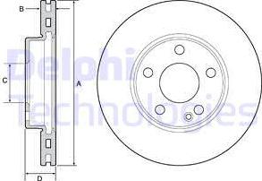 Delphi BG4554C - Brake Disc autospares.lv