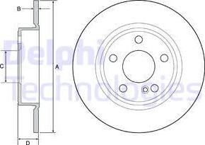 Delphi BG4555C - Brake Disc autospares.lv