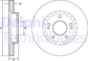 Delphi BG4565C - Brake Disc autospares.lv