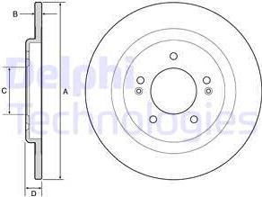 Delphi BG4563C - Brake Disc autospares.lv