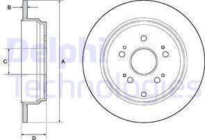 Delphi BG4694C - Brake Disc autospares.lv