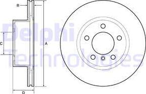 Delphi BG4645C-18B1 - Brake Disc autospares.lv