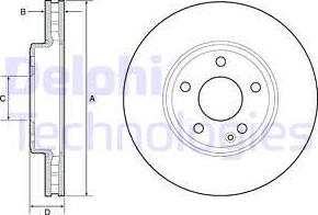 Delphi BG4646C - Brake Disc autospares.lv