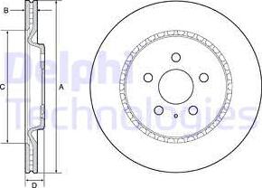 Delphi BG4643C-19B1 - Brake Disc autospares.lv