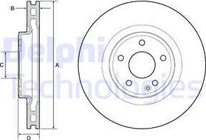 Delphi BG4659C - Brake Disc autospares.lv