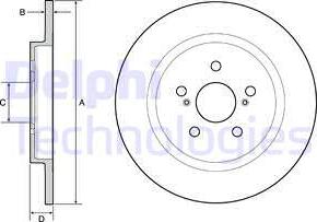 Delphi BG4650C - Brake Disc autospares.lv