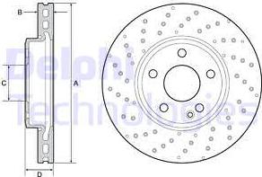 Delphi BG4657C-18B1 - Brake Disc autospares.lv