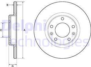 Delphi BG4661C-19B1 - Brake Disc autospares.lv