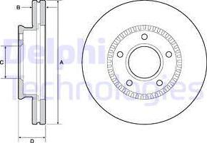 Delphi BG4663C - Brake Disc autospares.lv