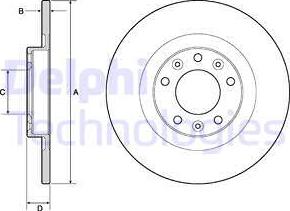 Delphi BG4662C-19B1 - Brake Disc autospares.lv