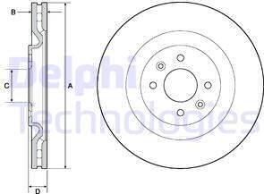 Delphi BG4689C - Brake Disc autospares.lv