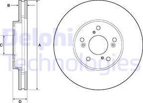 Delphi BG4687 - Brake Disc autospares.lv