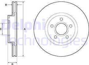 Delphi BG4676C - Brake Disc autospares.lv