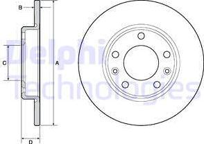 Delphi BG4670C - Brake Disc autospares.lv