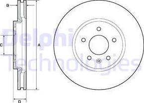 Delphi BG4672C - Brake Disc autospares.lv