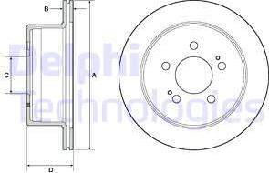 Delphi BG4677C - Brake Disc autospares.lv