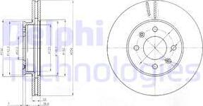 Delphi BG4096C-18B1 - Brake Disc autospares.lv