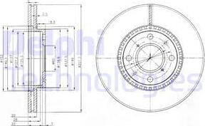 Delphi BG4049C - Brake Disc autospares.lv