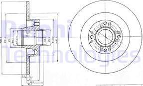 Delphi BG4044 - Brake Disc autospares.lv