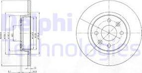 Delphi BG4045 - Brake Disc autospares.lv
