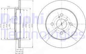 Delphi BG4055 - Brake Disc autospares.lv