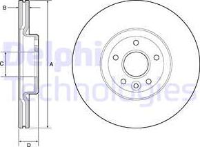 Delphi BG4056C - Brake Disc autospares.lv