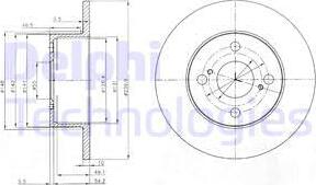 Delphi BG4050 - Brake Disc autospares.lv