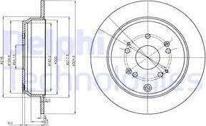 Delphi BG4064C - Brake Disc autospares.lv