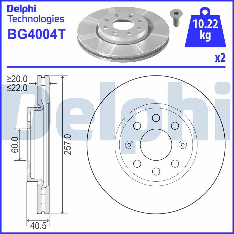 Delphi BG4004T - Brake Disc autospares.lv
