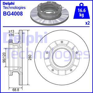 Delphi BG4008 - Brake Disc autospares.lv